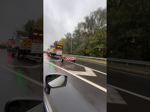 🚧 City Workers on the Highway – Drive Safe, Stay Focused! 🚗💨