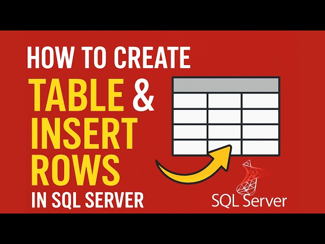 SQL Server Tutorial: Create Table and Insert Data in SQL #sqlserver #database #sqlforbeginners