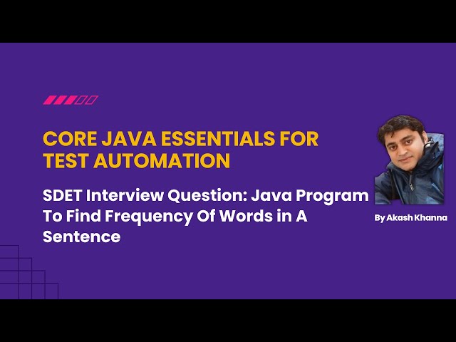 Java Program To Find Frequency Of Words in A Sentence