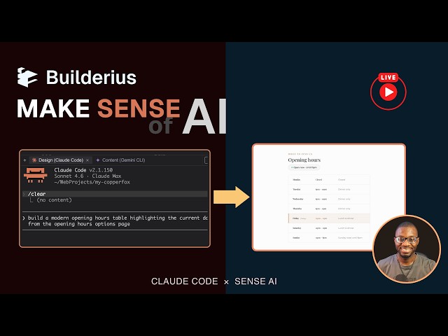 Claude Code Builds a Builderius Layout — Make Sense of AI | DD Live 51