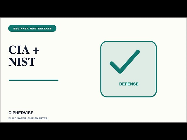 Cybersecurity Foundations Explained: CIA Triad, NIST CSF & SOC Analyst Role