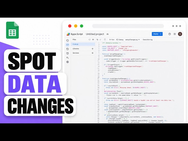 How to Create a Change Log for Imported Data in Google Sheets