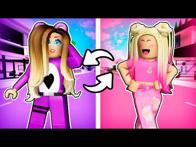24 Horas INTERCAMBIANDO COLORES con LYNA en Brookhaven Roblox