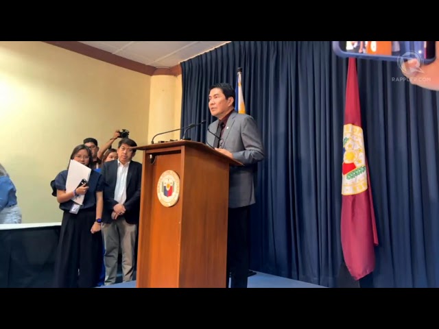 Senator Erwin Tulfo holds press conference