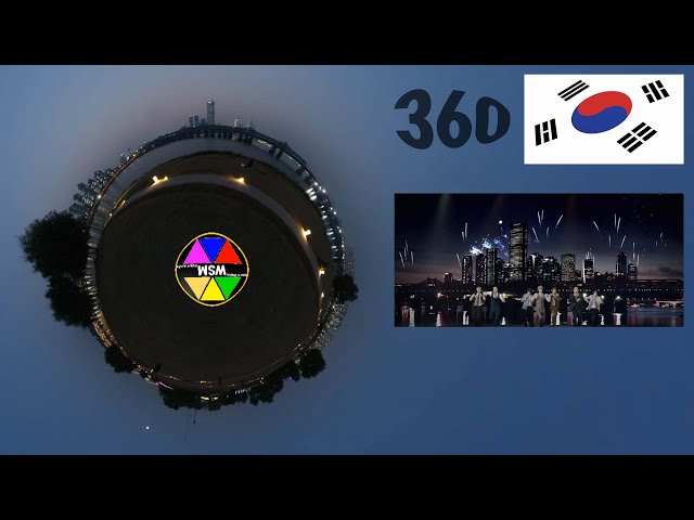 [VR 360] BTS "Dynamite" Location, A night view of Nodeulseom Island.