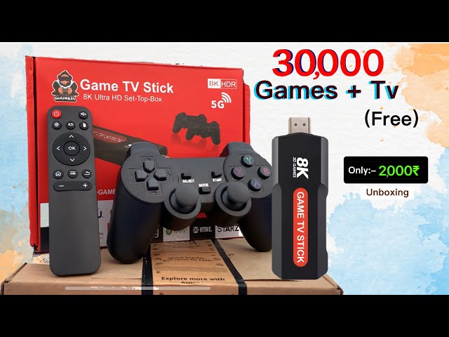 8k games stick + Android tv free || Tv Setup box with 30000 games free || YT JAINTH