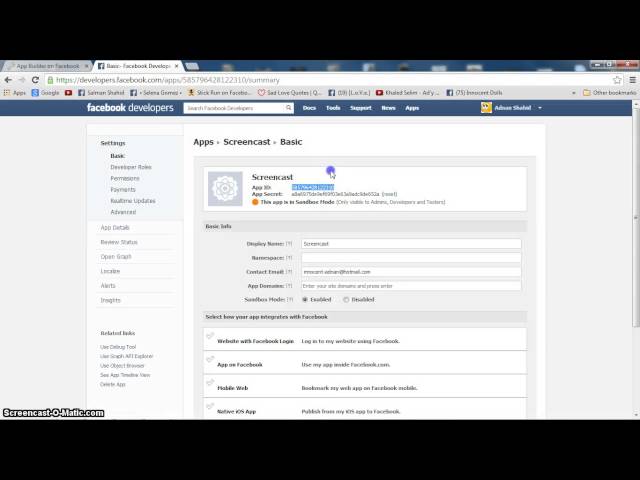 How to create app in facebook using app Builder