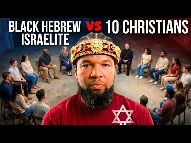 1 Black Hebrew Israelite vs 10 Christians (HEATED DEBATE)