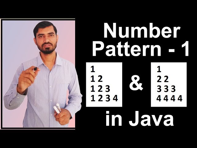 Number Pattern - 1 Program (Logic) in Java by Deepak
