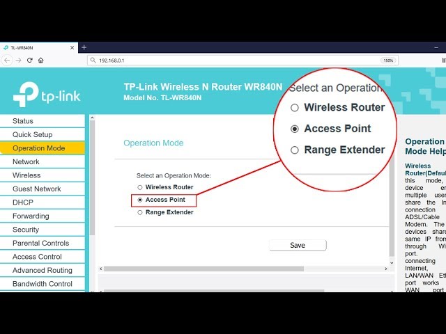 Setup ACCESS POINT mode on TP-LINK TL-WR840N | NETVN