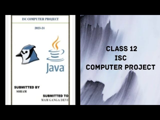 Computer Project Class 12 ISC | Java | Bluej | Programs | ICSE