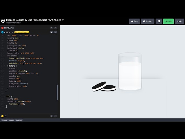 ASMR Programming - Milk and Cookies in PUG & SCSS - No Talking