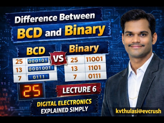 Difference Between BCD and Binary | Lecture 6 Digital Electronics Explained Simply