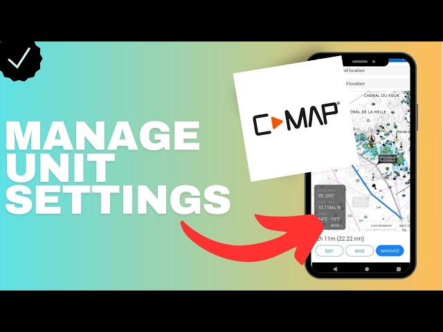 How to manage the unit settings in the C-map app?
