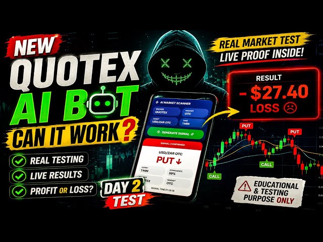 🟢Latest Quotex AI Bot Testing | Day 2 Test | Quotex Signal Generator | Educational Video