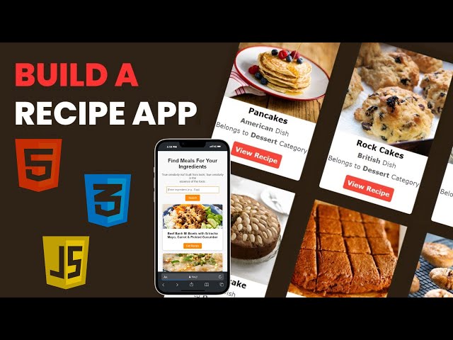 Create Recipe App Using HTML CSS and JAVASCRIPT - Step by Step Tutorial