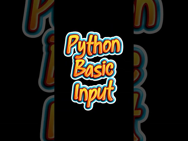 Python Getting Input Part 1 - Basic Input Operation #python  #pythonforbeginners #coding