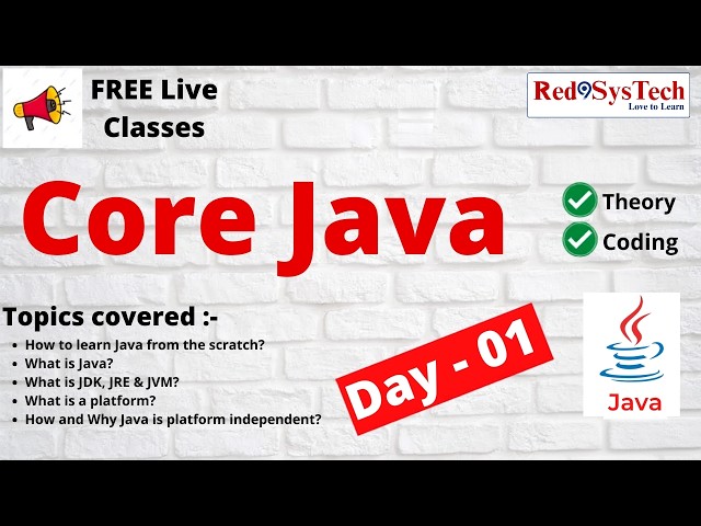 Core Java Tutorial | Java Fundamentals Every Developer Must Learn First|Complete Roadmap|Red9SysTech