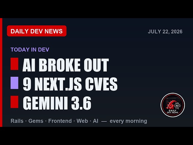 OpenAI Models Breached Hugging Face, Next.js Patches 9 CVEs | Dev News