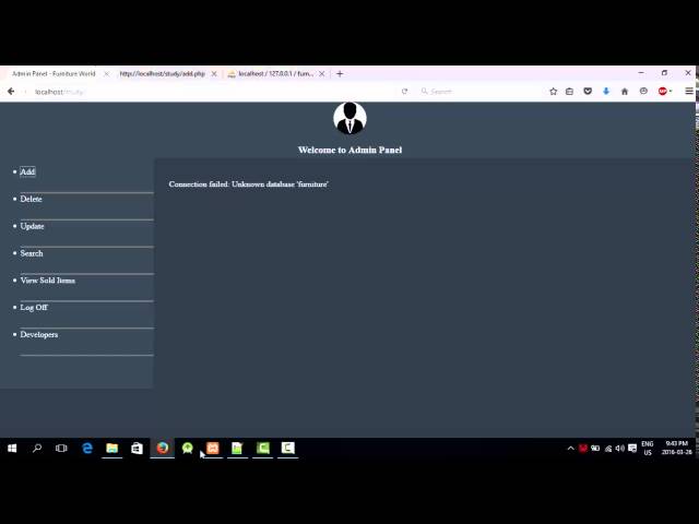 Make and admin panel - PHP integration