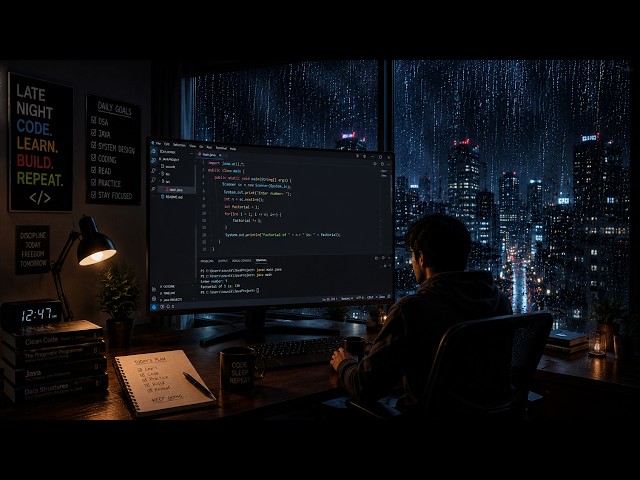 Code With Me  | Rainy Night Vibes for Deep Focus (25-8-2026)