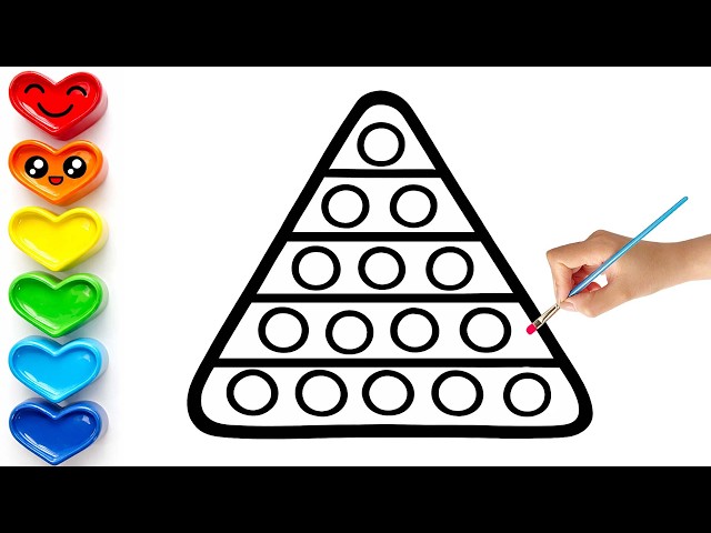 How to Draw a Triangle Pop It | Step by Step Drawing Tutorial