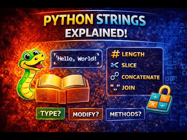 🎯 Python Strings Explained | String Operations, Methods & Tricks 🔤🐍  @dc_1136