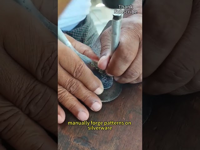 Traditional craftsman hand forged silver patterns