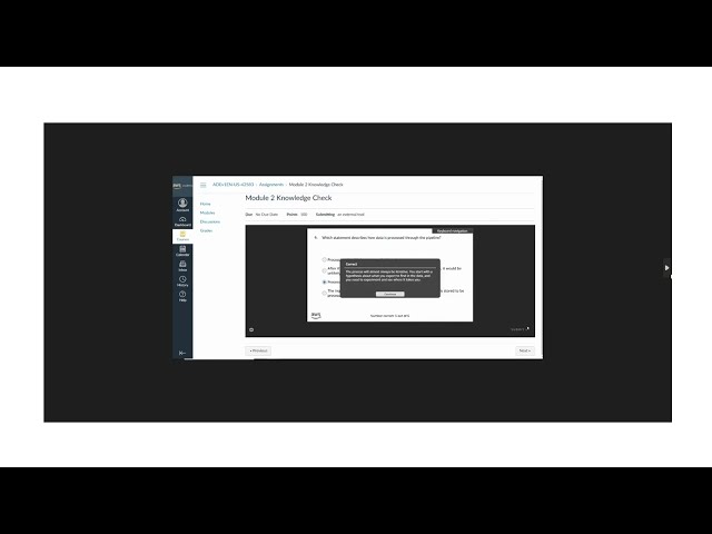 AWS Academy Data Engineering Module 2 Knowledge Check Answers