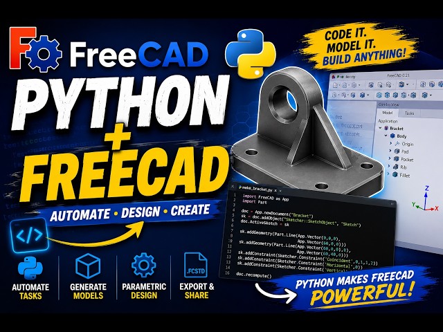 FreeCAD  PYTHON+FREECAD LESSON 12