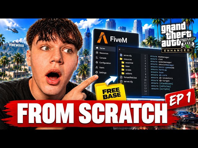 How To Make A FiveM Server On GTA 5 Enhanced (FREE Base) | EP 1
