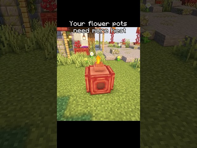 Turn a Flower Pot Into a Flaming Decoration in Minecraft
