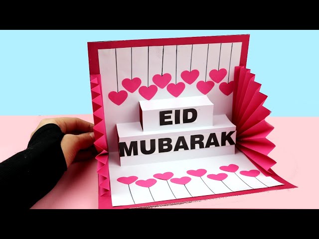 POP UP Eid Mubarak Card 💝 // Handmade easy card Tutorial//Beautiful Eid Card Making card