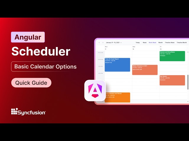 Angular Scheduler: Basic Calendar Options Feature Walkthrough