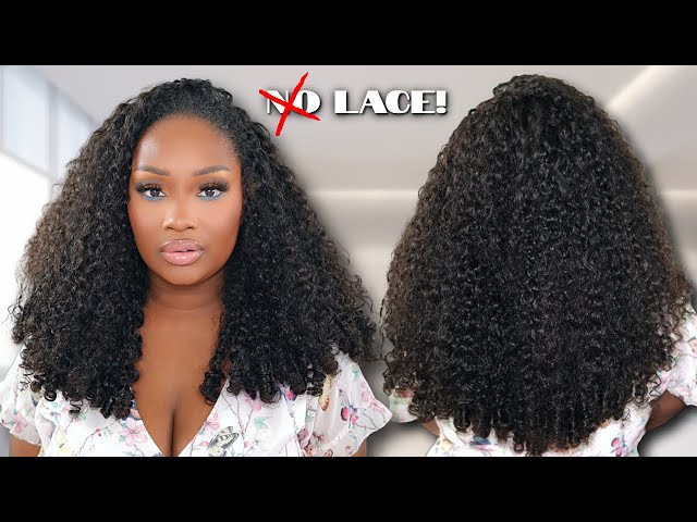 NO LACE | The Perfect Curly Half Wig for Beginners!