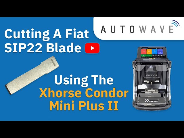 Cutting A Fiat SIP22 Blade Using Xhorse Condor Mini Plus II