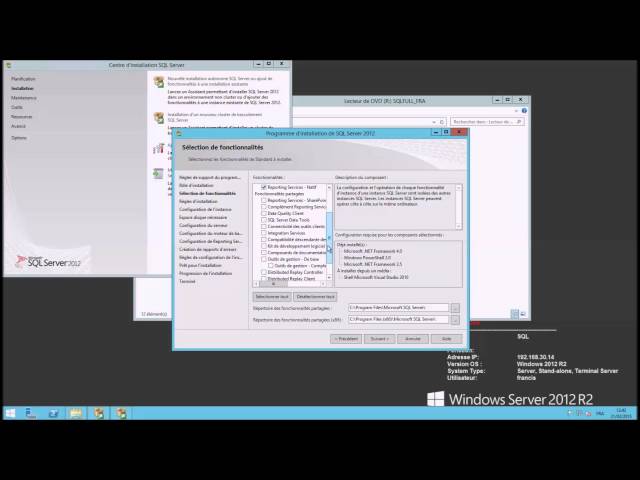 Installation d' un serveur SQL 2012