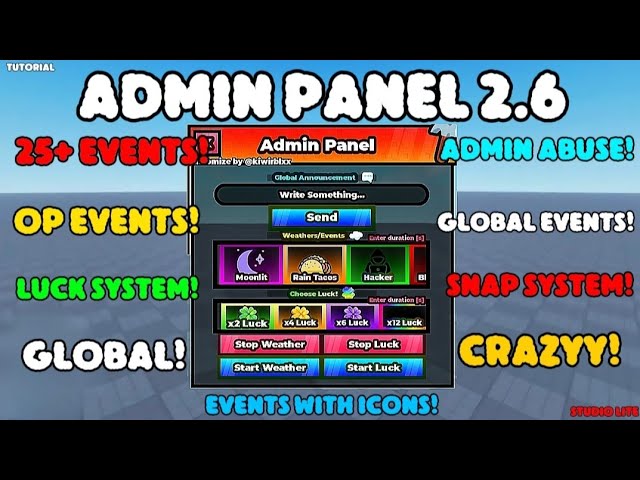 Admin Panel 2.6😈|| Studio Lite Tutorial #roblox 