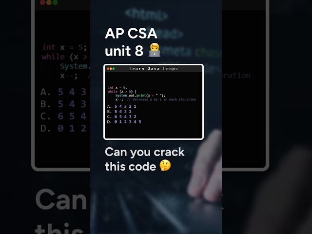 APCSA Practice: What Does This Java While Loop Print? 💻