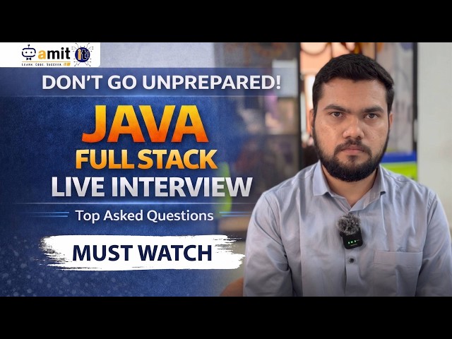 Java Full Stack Interview Questions 2026 🔥 | Live Mock Interview for Freshers & Developers