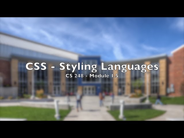 CS248: Module 1.5 - Sass Basics