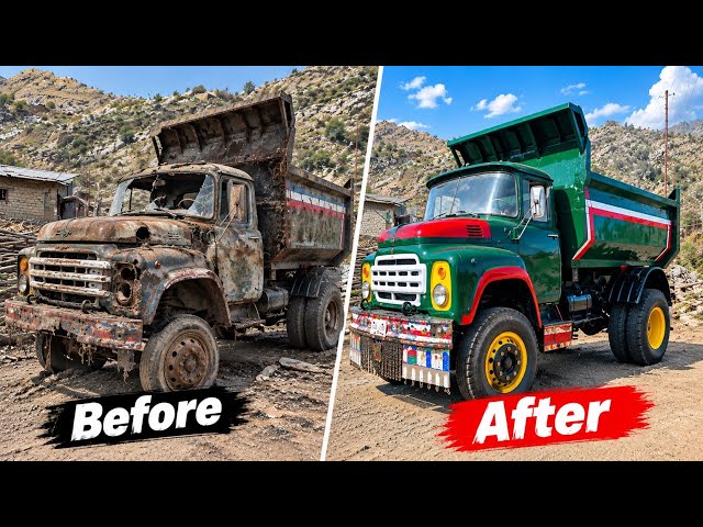 🔥 Old 1972 Model Dumper Truck Restoration Rusty Truck to Like New | Full Restoration Process
