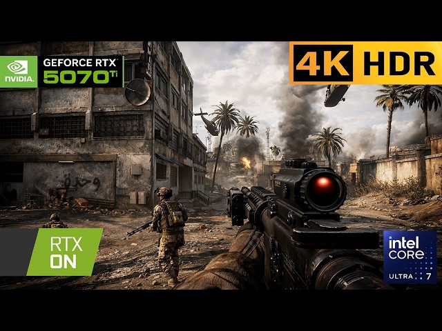 [4K] US MARINES URBAN ASSAULT OPERATION | CALL OF DUTY 4 REMASTERED | ULTRA GRAPHICS GAMEPLAY