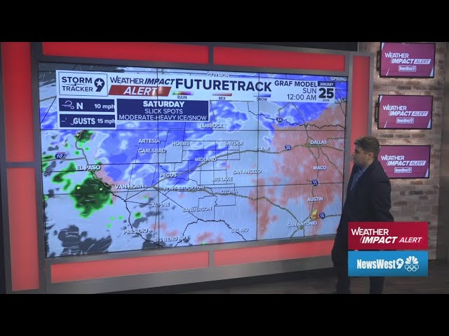 Wintry precipitation could shift into moderate-heavy snow overnight across West Texas