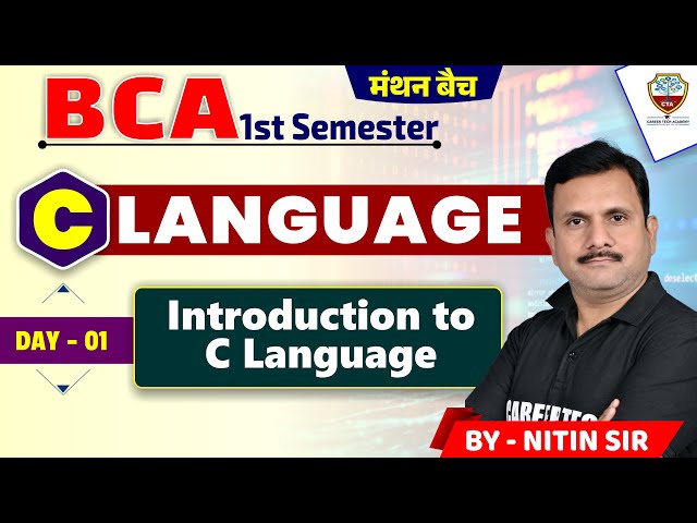 #bca C-programming Tutorial | Introduction to C Language | Day - 01 Learn programming from beginners