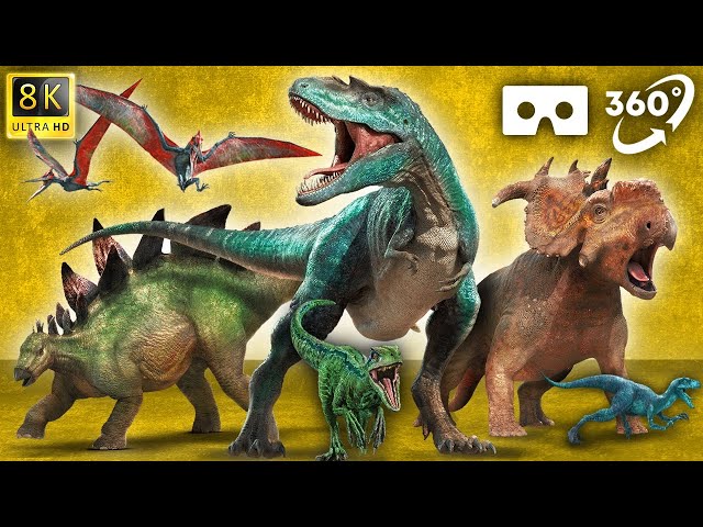 VR Jurassic Encyclopedia #1 - Dinosaurs Size Comparison in 360 VIDEO