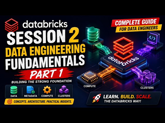 Databricks Data Engineering Fundamentals | Data, Metadata, Compute & Clusters | Session 2 Part 1