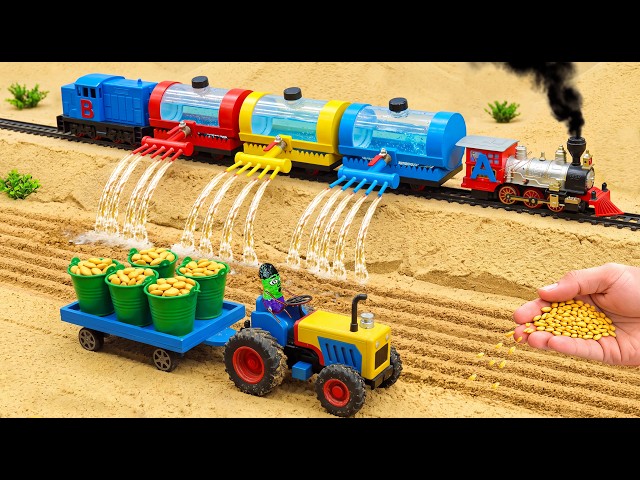 DIY Mini Tractor 🚜 Powerful Irrigation Train with Multi-Tank Farm Watering | HP Mini