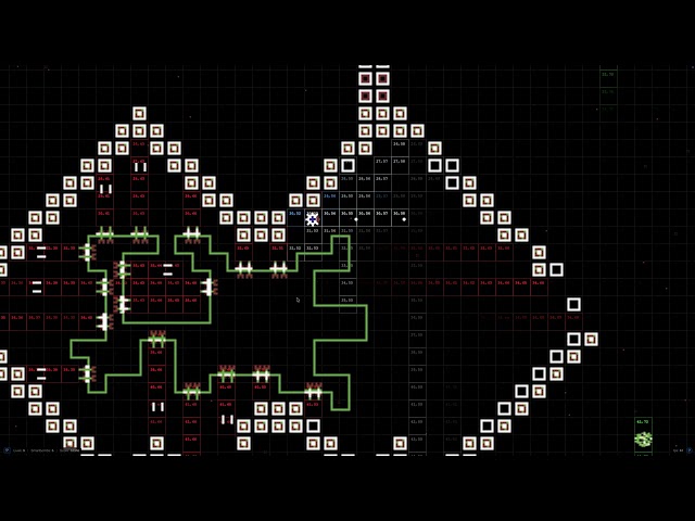 SURVIVOR (Commodore 64 remake), 2026 dev version play-through: collision debug mode