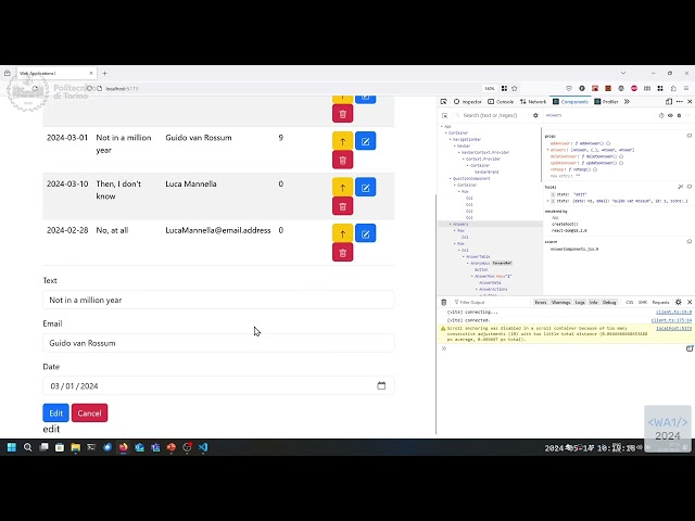 WA1-2024-L21: React Context. React Router